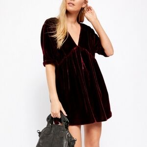 Free People Velvet Mini Dress/Tunic small